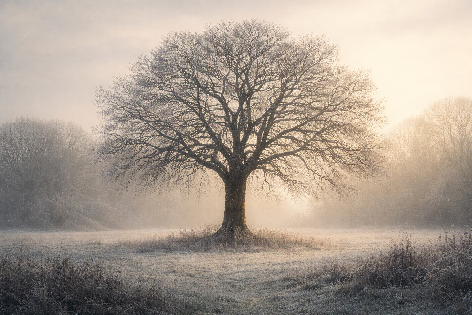 Barren tree in winter